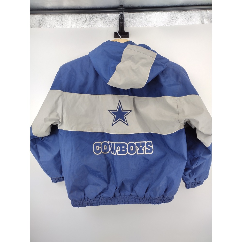 Jeff Hamilton Dallas Cowboys pro sport Jacket Blue Grey Mens XL Hooded